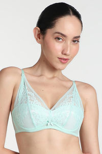 Wacoal Padded Non Wired Medium Coverage Lace Bra - Mint Green — thumbnail 2